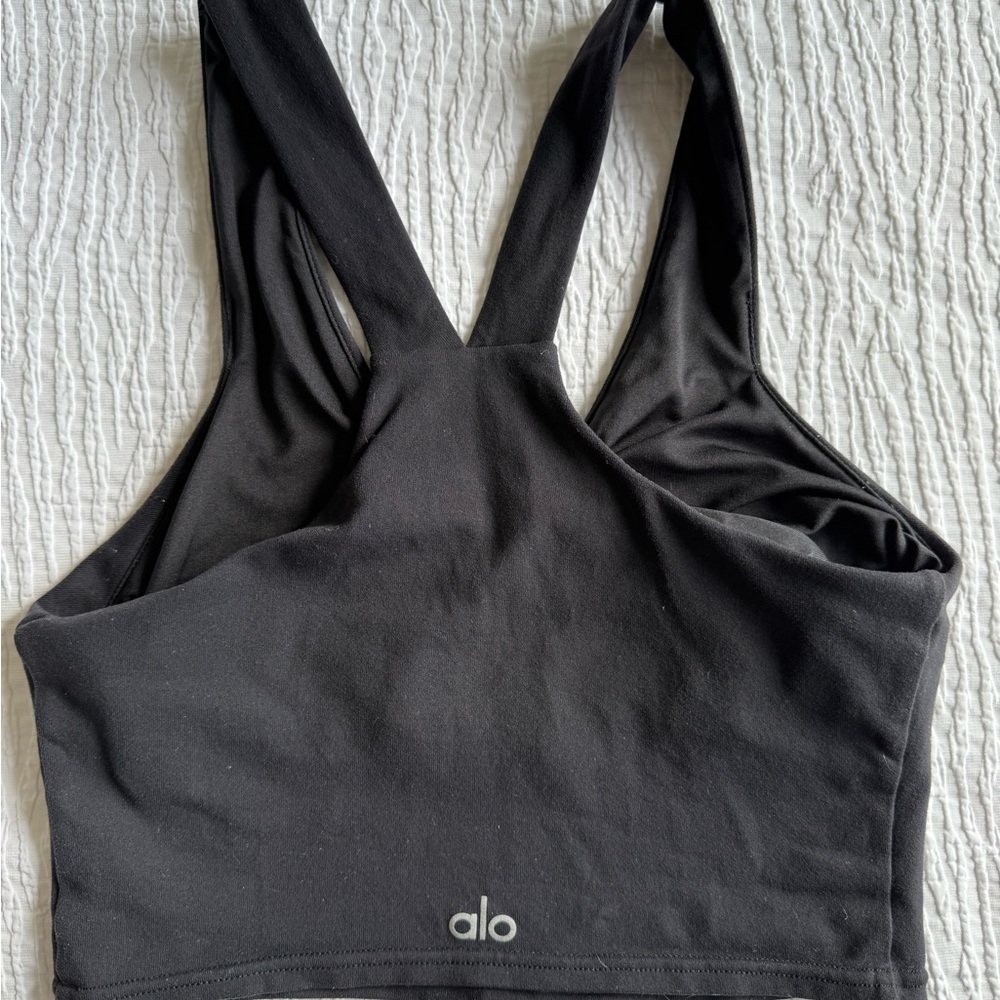 ALO Yoga Black Racerback Sports Bra
